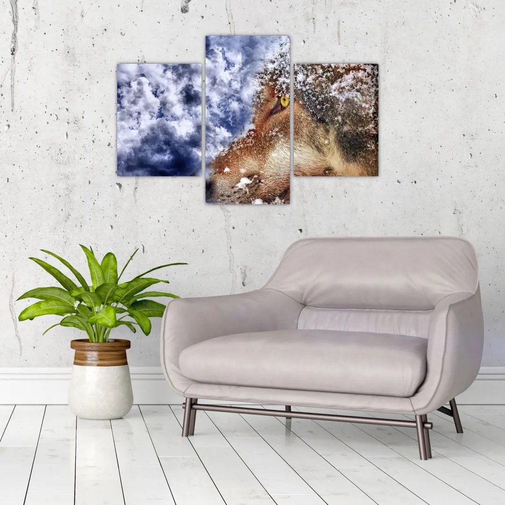 Tablou cu lup (90x60 cm)