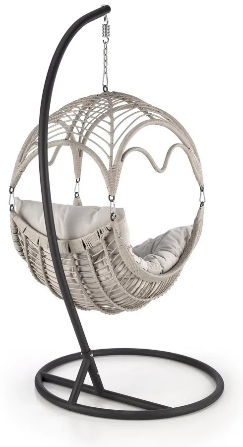 Scaun suspendat Rasmus, gri/negru