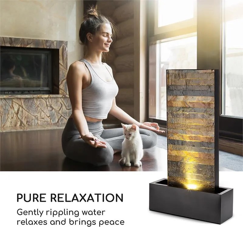 Blumfeldt Raincastle, fântănă de grădină, 12 LED-uri, pompă 8 W, IPX8, Loopflow Concept