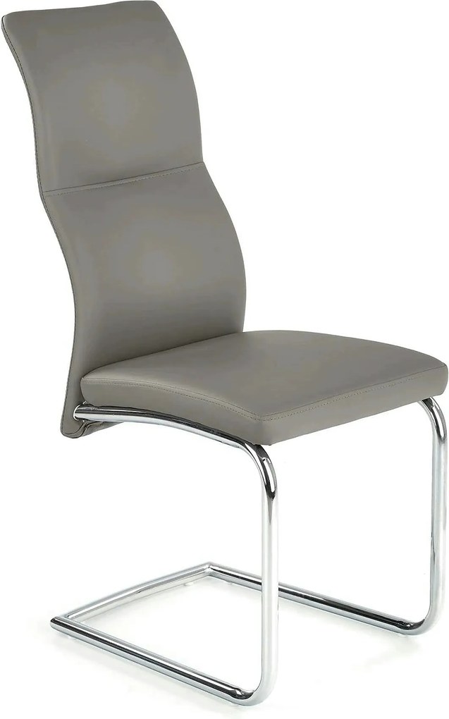 Scaun ARCO, gri/crom, piele ecologica/metal, 46x47x100 cm