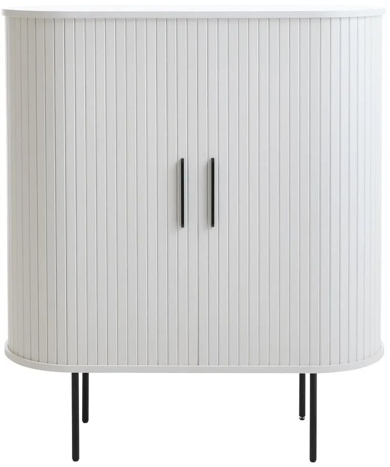 Dulap alb cu ușă glisantă 100x118x40 cm Nola – Unique Furniture