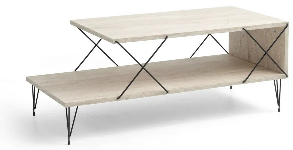 Măsuță de cafea Loire Travertine and Black