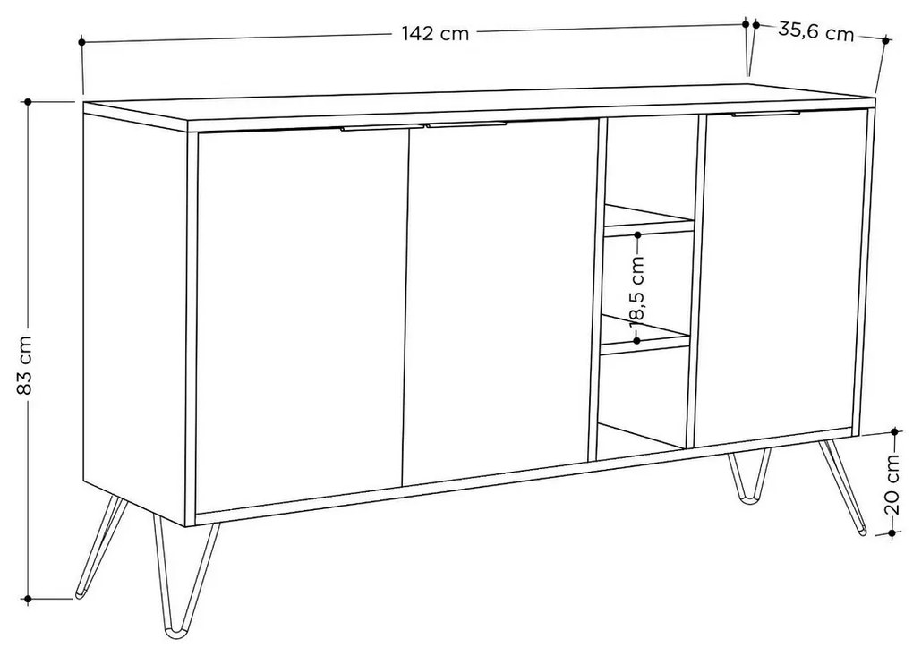 Dulap Clara Oak and White
