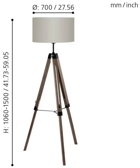 Lampadar Eglo 94326 LANTADA 1xE27/60W/230V