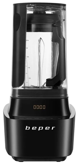 Resigilat: Blender Beper BP.620, 1000W, 1L, BPA Free, Capac izolator fonic, Soft Touch, 2 viteze+Pulse, Negru