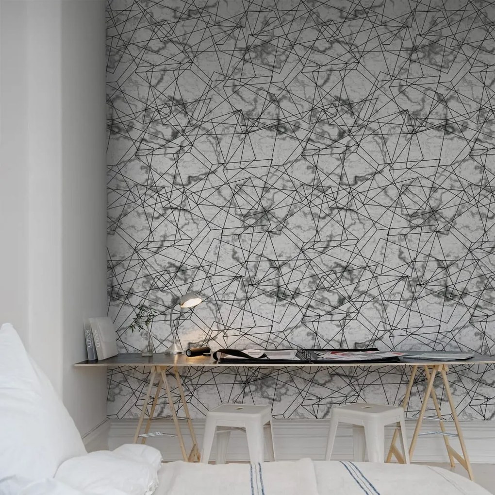 Fototapet, Dimension, White, Rebel Walls