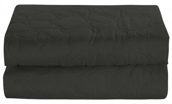 Cuvertura de pat gri inchis cu model STONE 220x240 cm
