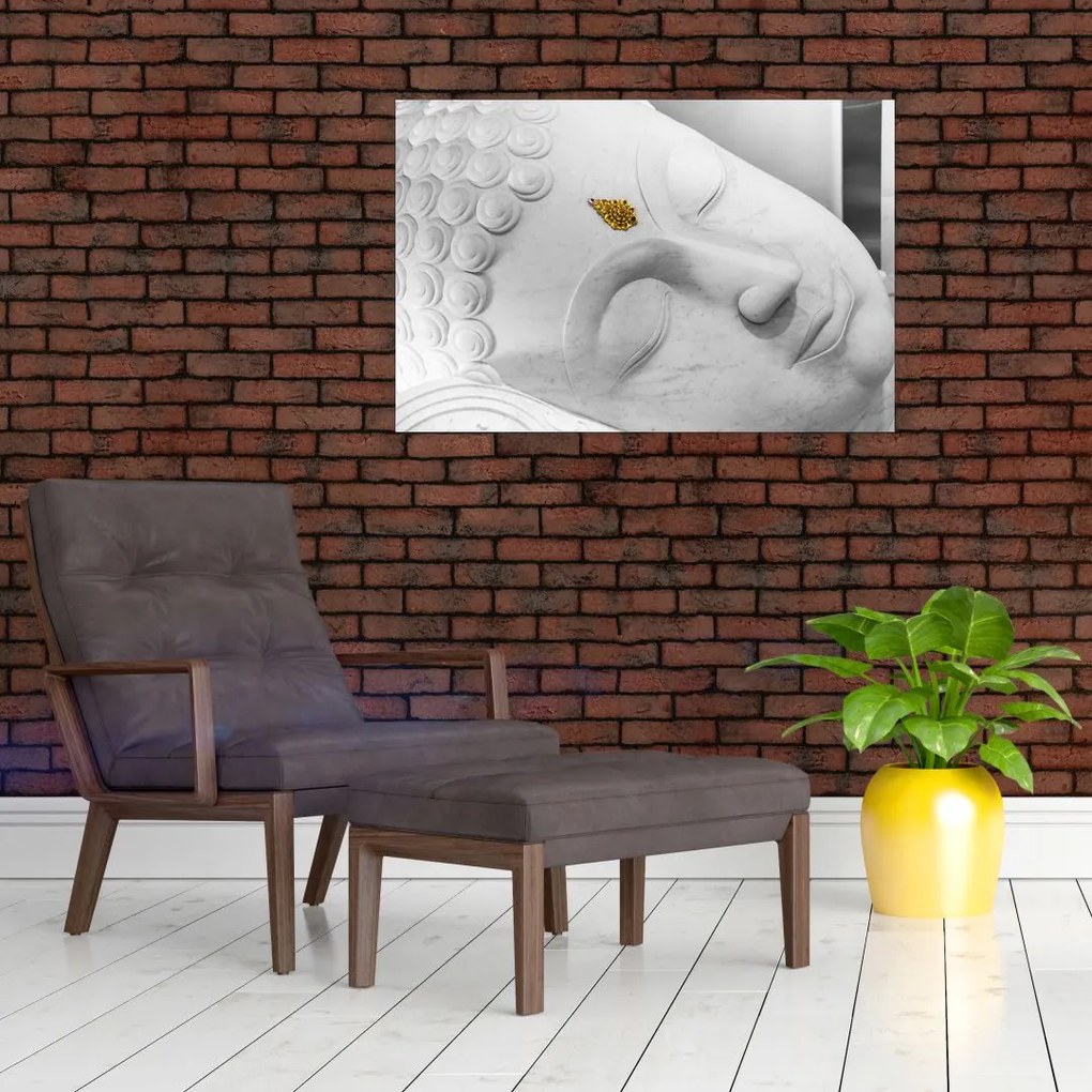 Tablou - Buddha alb (90x60 cm)