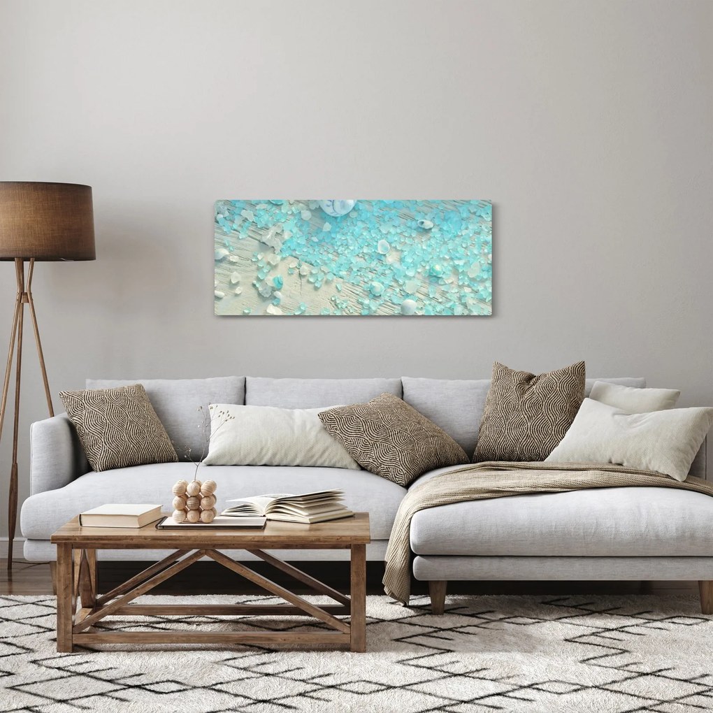 Tablou - Atmosfera de litoral în nuanțe turcoaz (120x50 cm)