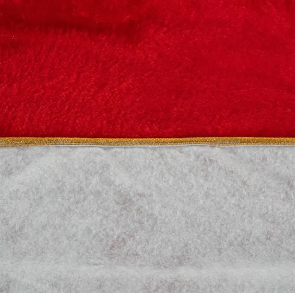 Covoras pentru bradul de Craciun RED VELVET 90 cm, rosu