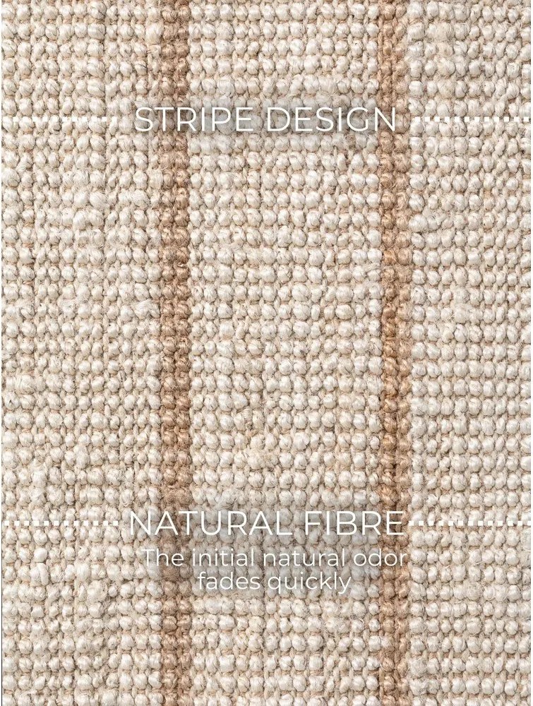 Covor crem țesut manual din iută 160x230 cm Harvest Sierra – Elle Decoration