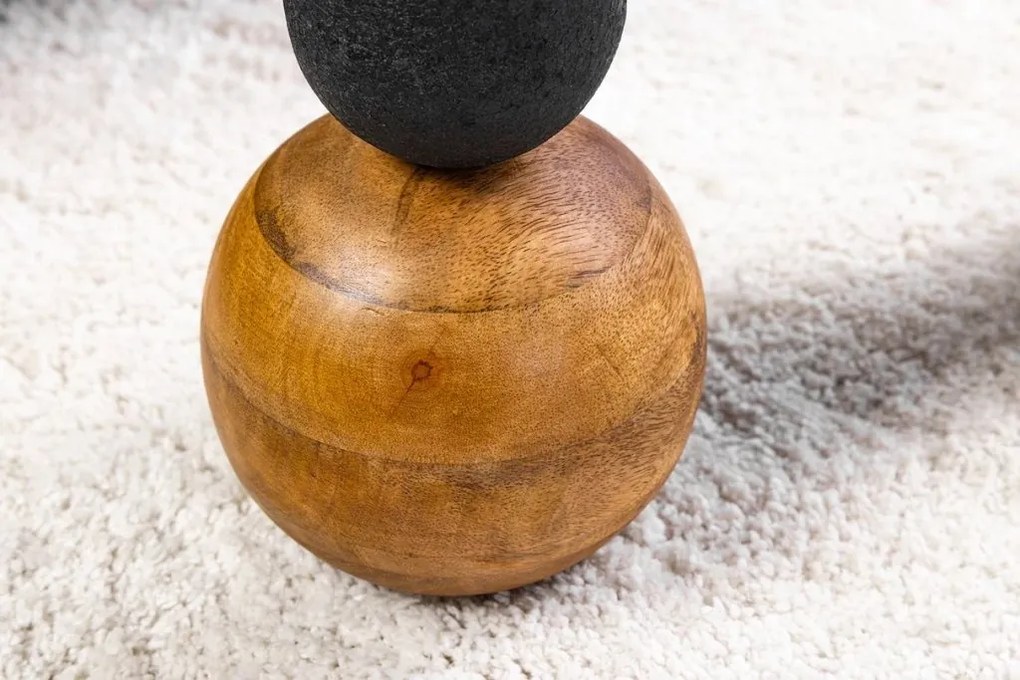 Masuta Laterala, Metal, Lemn, ABSTRACT 50cm