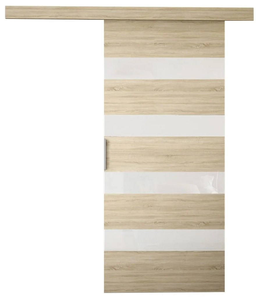 Uși glisant de interior Orenia V (Stejar sonoma + alb lacobel). 1059172