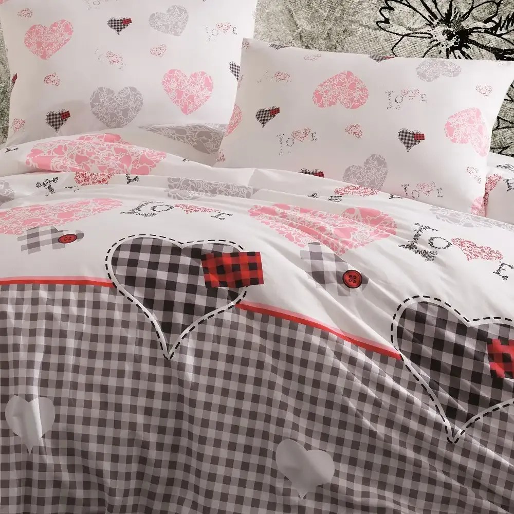Set lenjerie de pat din bumbac satinat 2 persoane