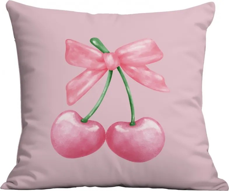 Față de pernă CHERRIES 45x45 cm, roz