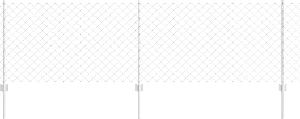 vidaXL Gard cu Stâlp Argintiu 0,8 x 10 m Oțel