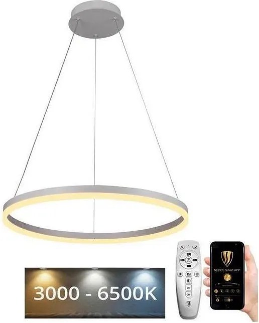 Brilagi CIRCLE - Lustru LED reglabil, suspendat pe cablu, 42W, 230V, 3000-6500K + telecomandă