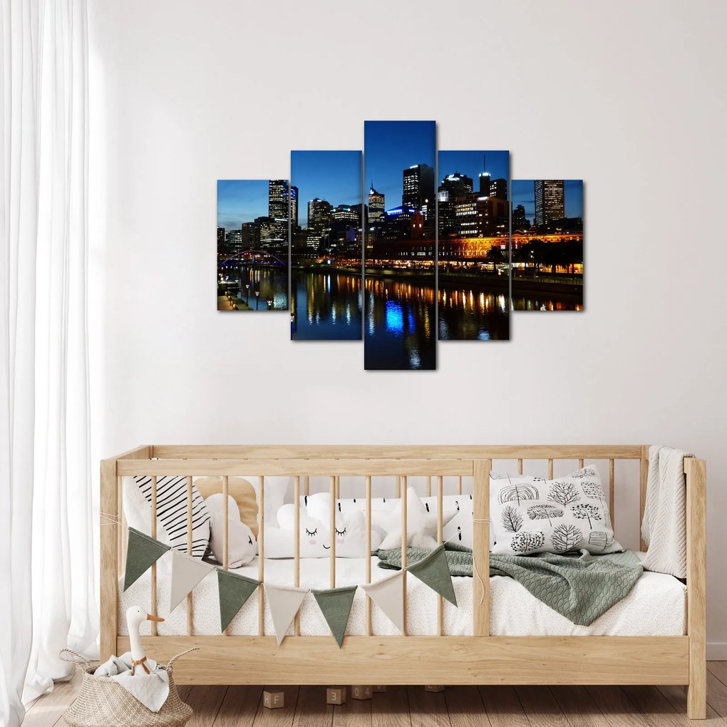 Tablou cu noaptea în Melbourne (150x105 cm)
