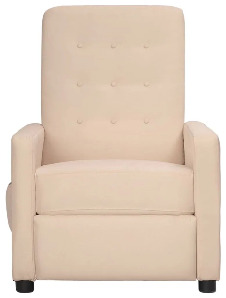 338989 vidaXL Fotoliu rabatabil, gri taupe, material textil