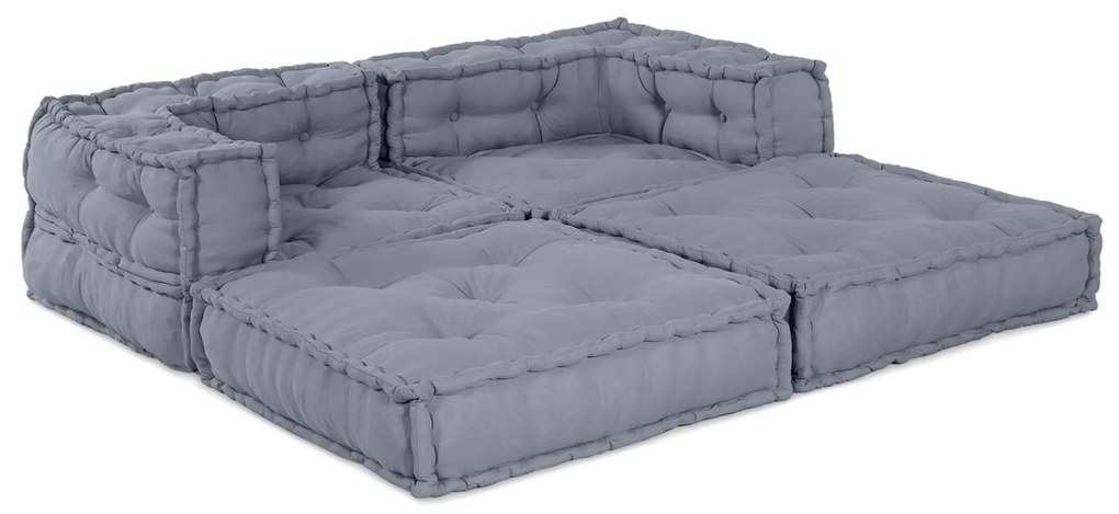 vidaXL Pernă 2 pcs Gri 70 x 70 x 54 cm Poliester
