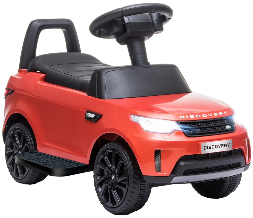 AIYAPLAY Mașinuță Electrică pentru Copii 18 Luni-5 Ani cu Licență Land Rover cu Muzică, USB și MP, 65x43x40 cm, Roșu | Aosom Romania
