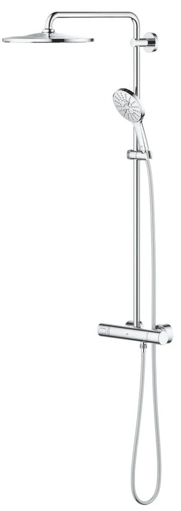 Sistem de dus Grohe Rainshower SmartActive, termostat, aparent, 310 mm, anti-calcar, anti-oparire, crom - 26647000