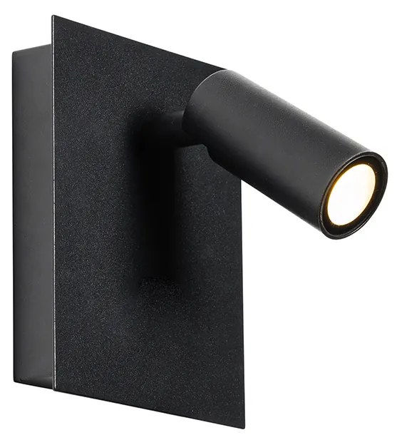 Lampa de perete exterioara moderna neagra cu LED IP54 - Simon
