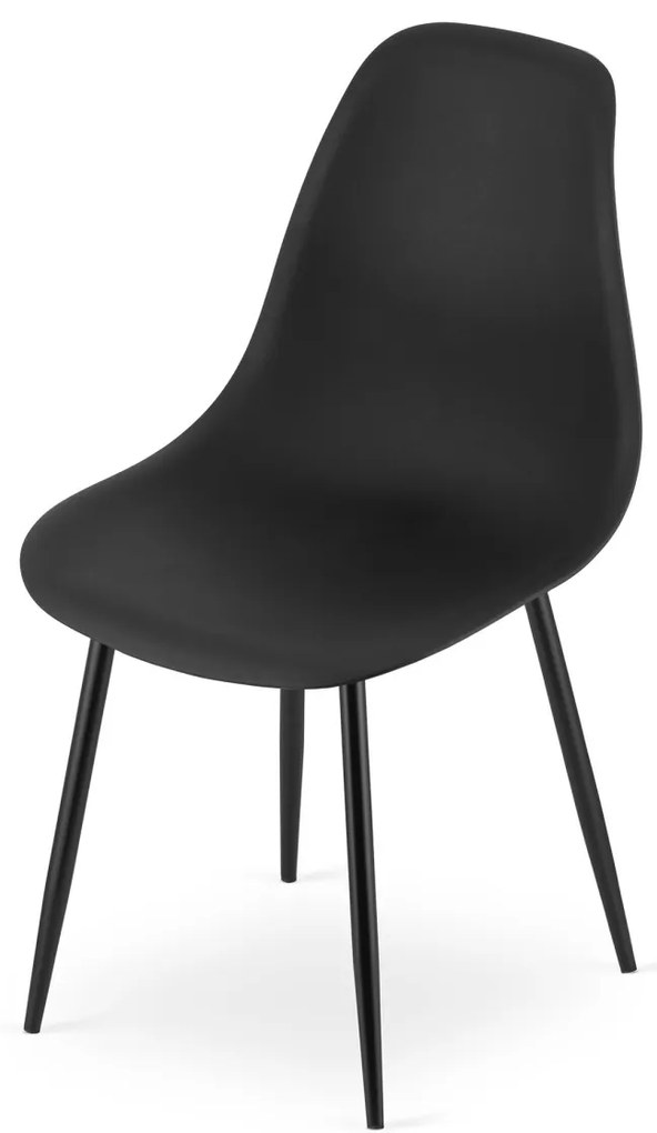 Scaun OSAKA negru cu picioare negre