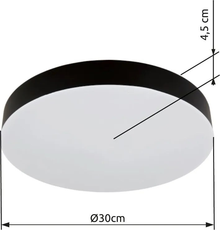 Plafoniera LED design circular MATTHEW negru