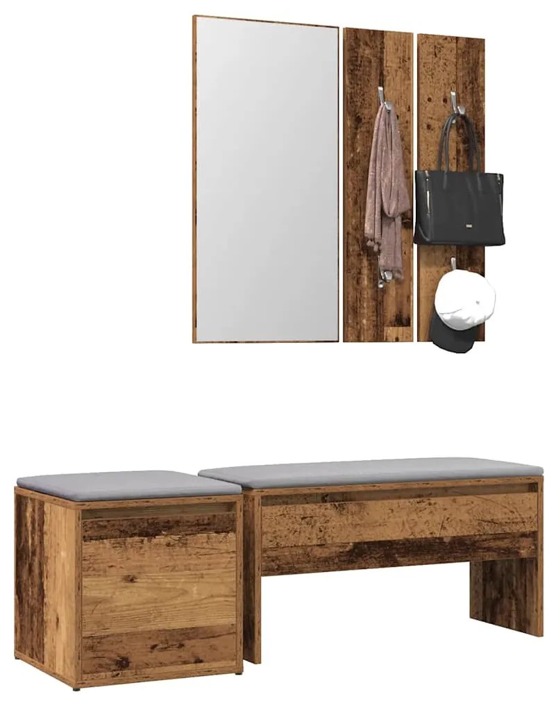 vidaXL Set de mobilier pentru hol Lemn vechi din lemn prelucrat