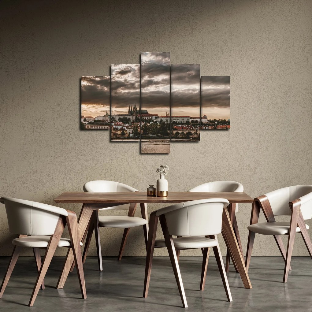 Tablou Castelului Praga în amurg (150x105 cm)