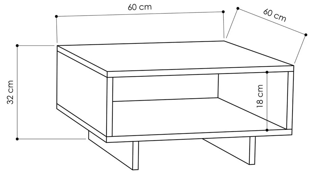 Măsuță de conferință Hola Oak Anthracite