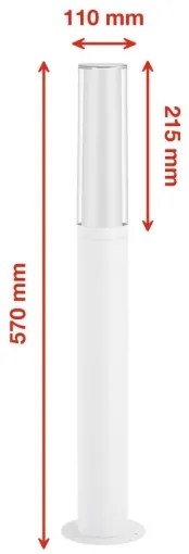 Lampă LED de exterior Briloner 311406TF LED/8W/230V IP44 4000K 57 cm alb