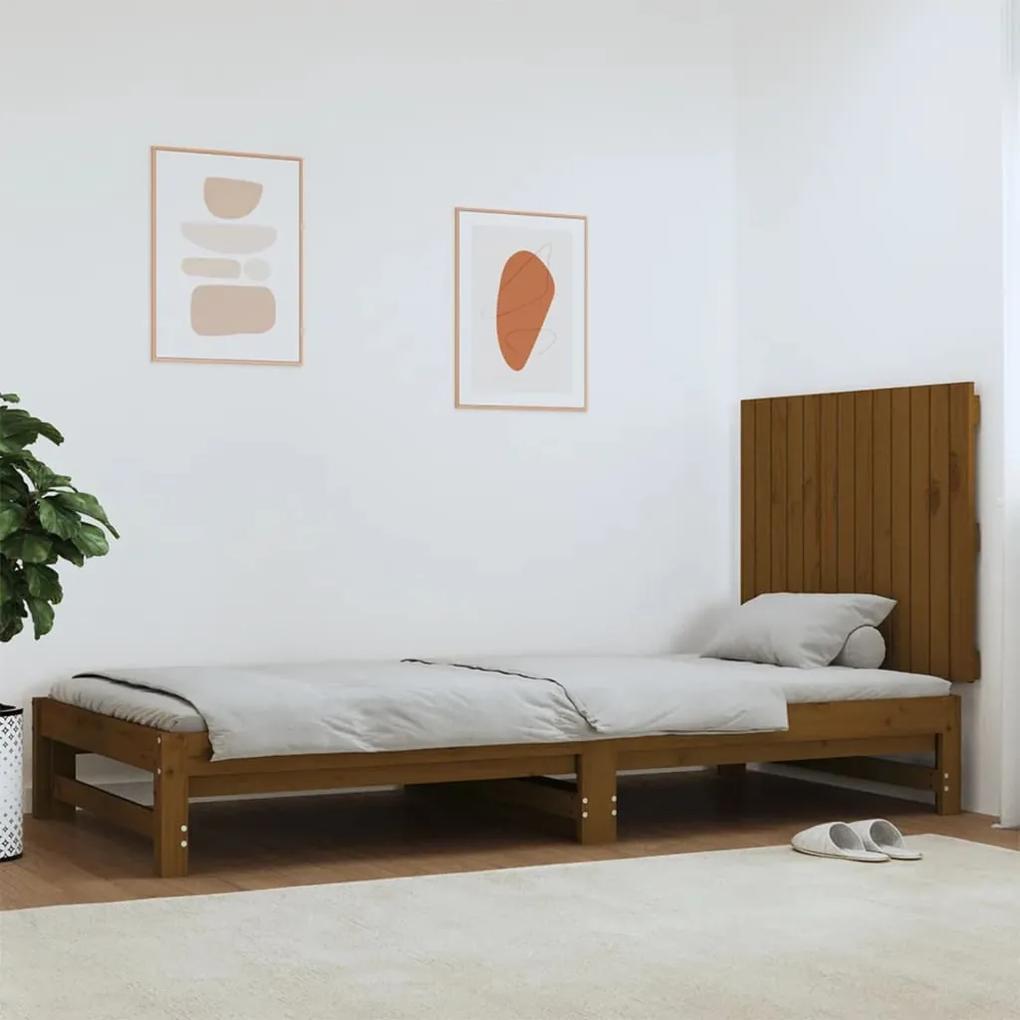 824856 vidaXL Tăblie de pat pentru perete, maro miere, 82,5x3x60 cm