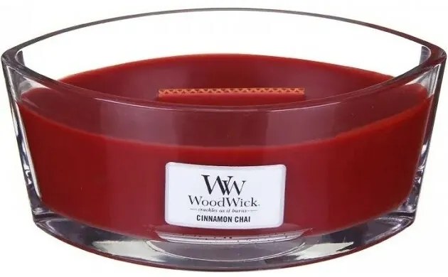Lumânare parfumată WoodWick Cinnamon Chai, 453 g