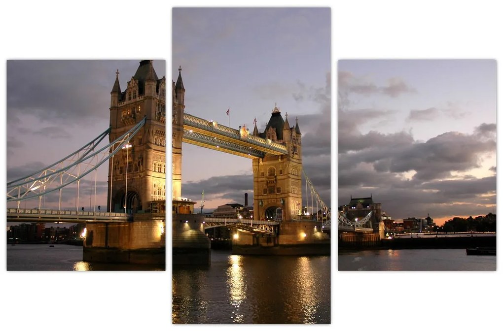 Tablou - Tower Bridge la noapte (90x60 cm)