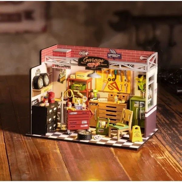 Casă miniaturală RoboTime garaj 2xAAA