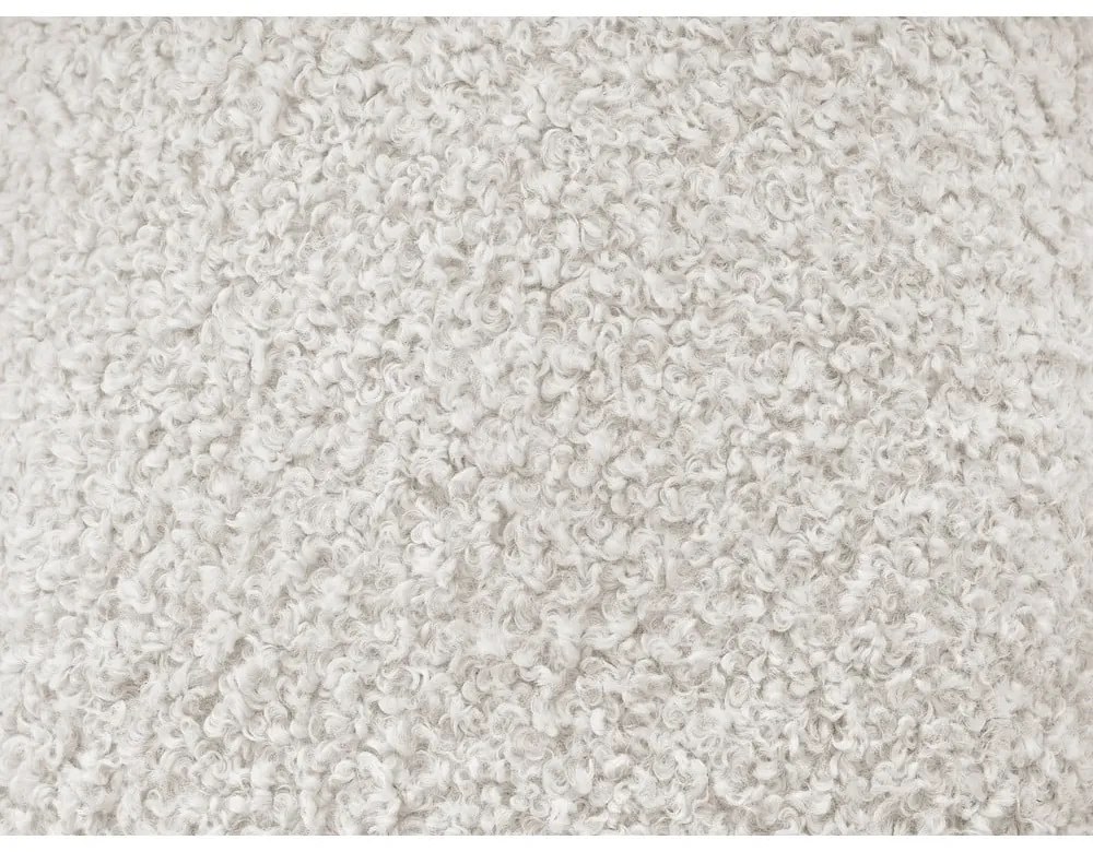 Canapea albă cu tapițerie din țesătură bouclé 232 cm Hippolyte – Bobochic Paris