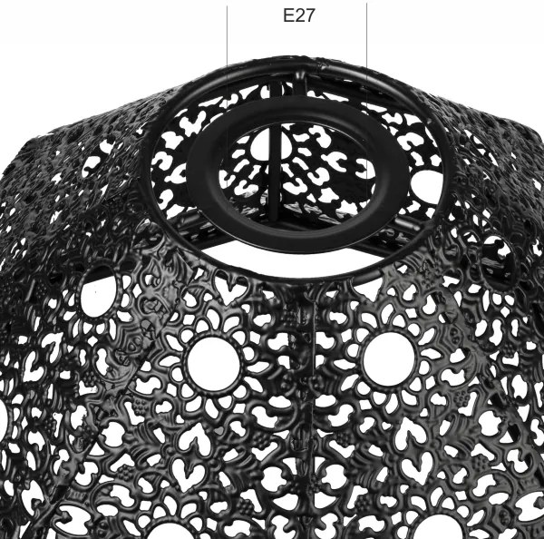 Abajur de rezervă pentru lustră SAMIRA E27 d. 33 cm negru