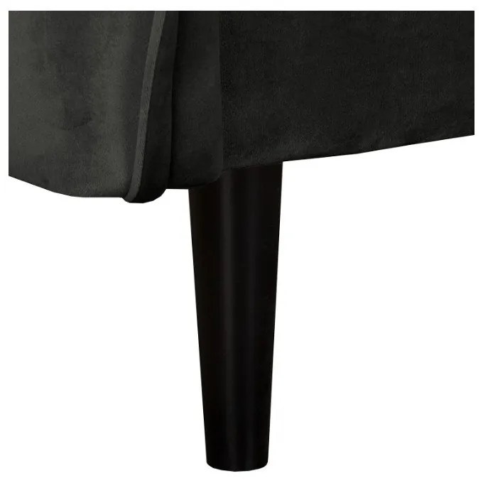 Fotoliu gri închis cu tapițerie din catifea Juli – Ropez