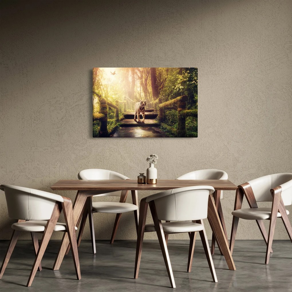 Tablou cu tigrul în djunglă (90x60 cm)