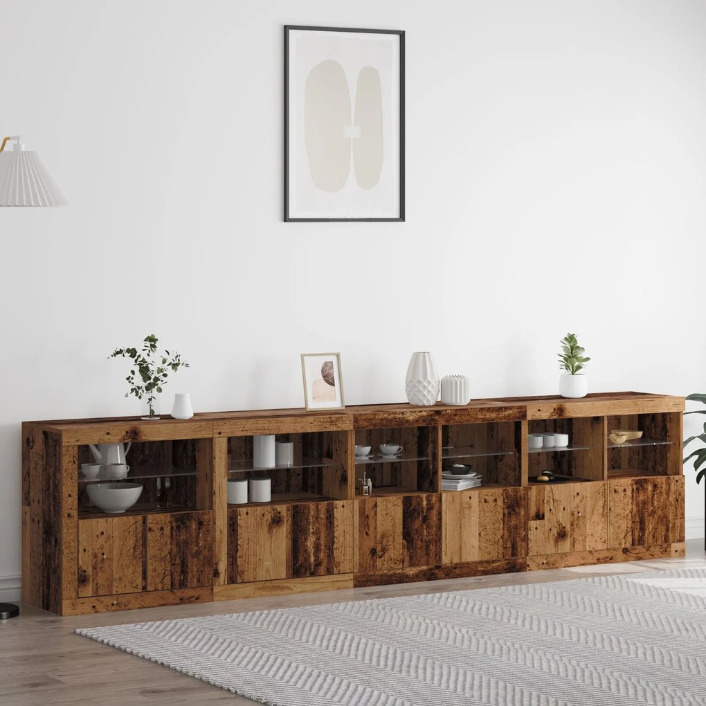 vidaXL Bufet Lemn vechi 283 x 37 x 67 cm Lemn compozit