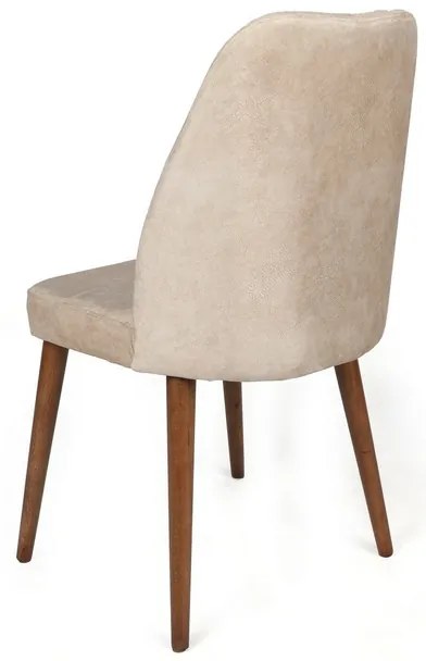 Set de scaune de sufragerie Alfa Cream and Walnut, 4 buc.