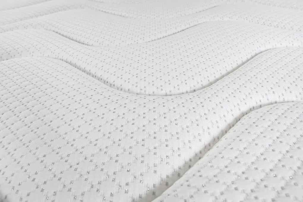 Saltea Argentum Therapy, Memory Arctic Gel, 120x190 cm, H 18 cm, Husa cu ioni de argint, Super Ortopedica, Anatomica