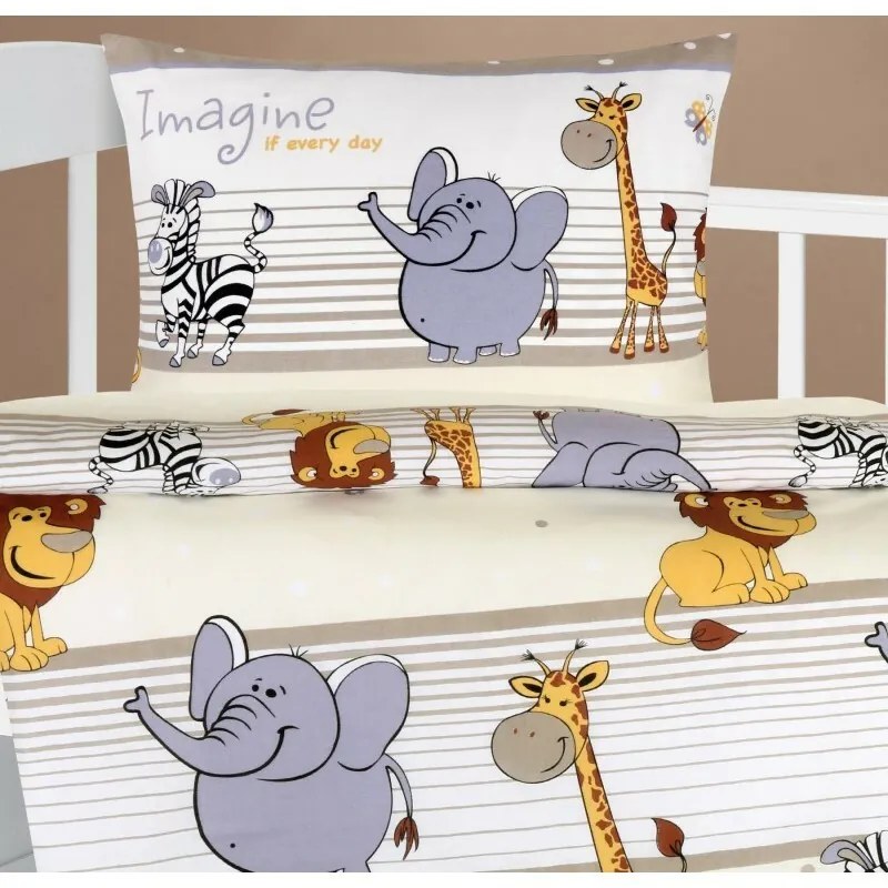 Bellatex Lenjerie de pat din bumbac Agata Safaribej, 90 x 135 cm, 45 x 60 cm