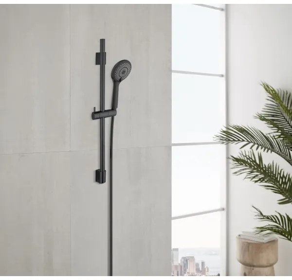 WENKO 25453100 - Set de duș WaterSaving System, 70 cm, negru