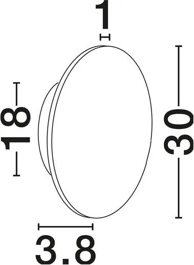 Aplica perete din travertin cu lumina ambientala VIANO 30cm