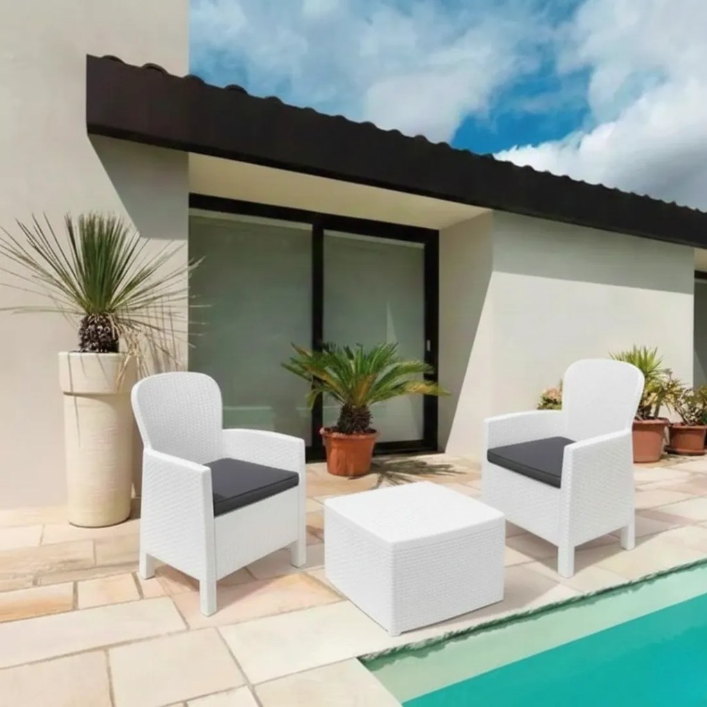 Set de grădină TREE, 3 piese, albă I.P.A.E-Progarden