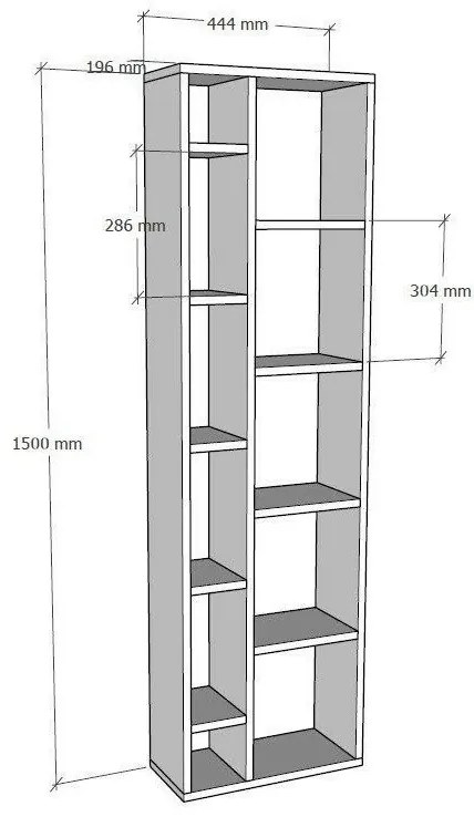 Bibliotecă Tomi Sapphire Oak