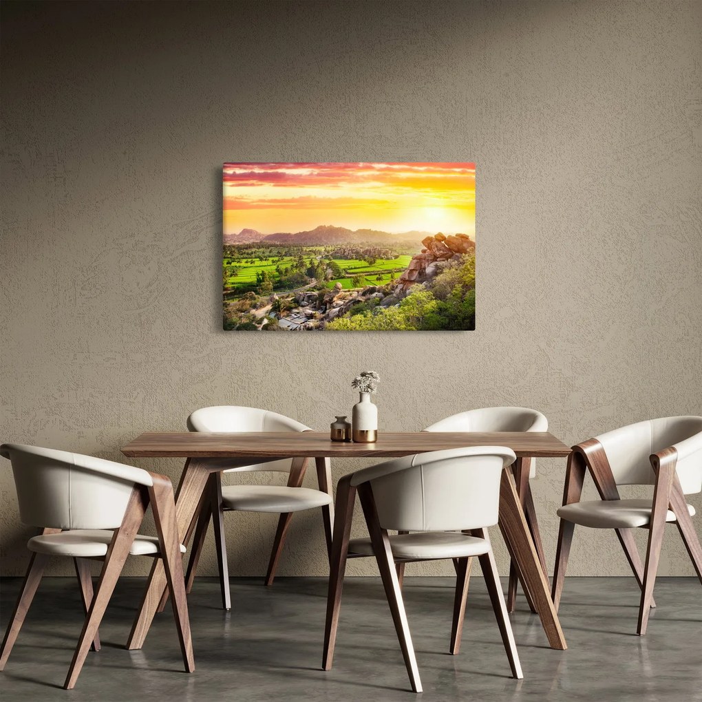 Tablou cu valea Hampi în India (90x60 cm)